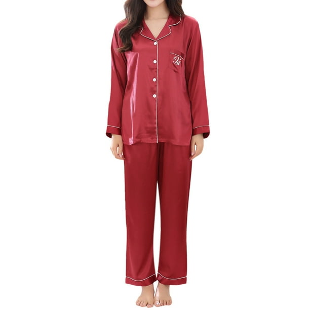 Pianpianzi Womens Sleepwear Chemise Long Pajamas Set for Women Womens ...