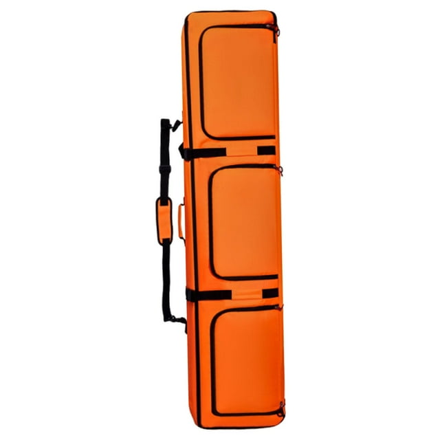 DYNWAVECA Sac de Ski Robuste Multi-Compartiments Poignée Fermeture Éclair Accessoire Robuste pour Randonnée Voyage Camping Femmes Enfants Orange