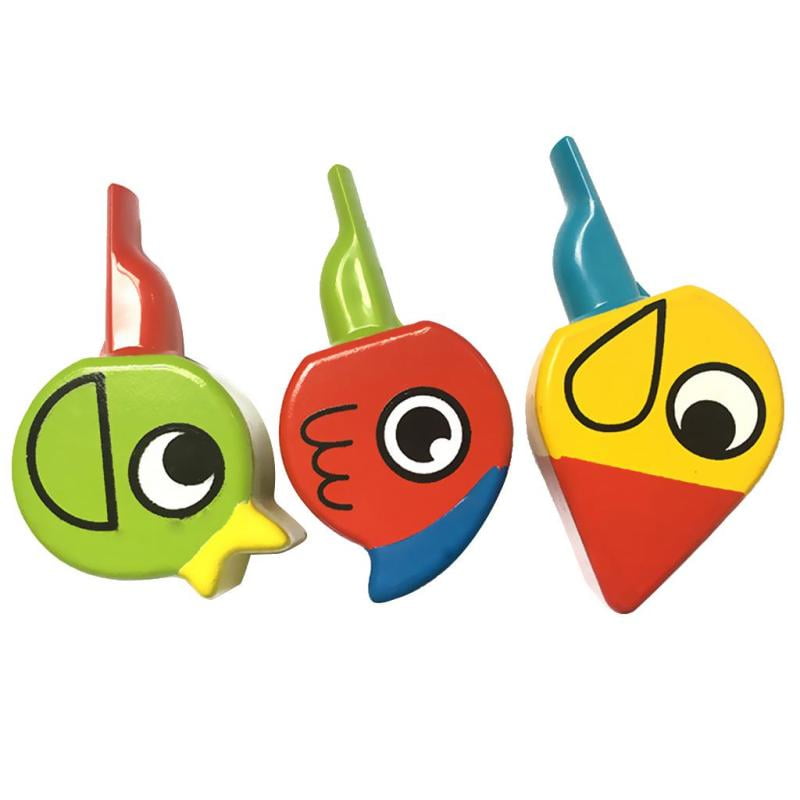Animal Bird Design Whistle Musical Instrument Learning Whistle Wooden Toy JI 