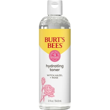 Burt's Bees Calming Toner with Witch Hazel & Rose, Fresh Floral Scent, 12 Oz