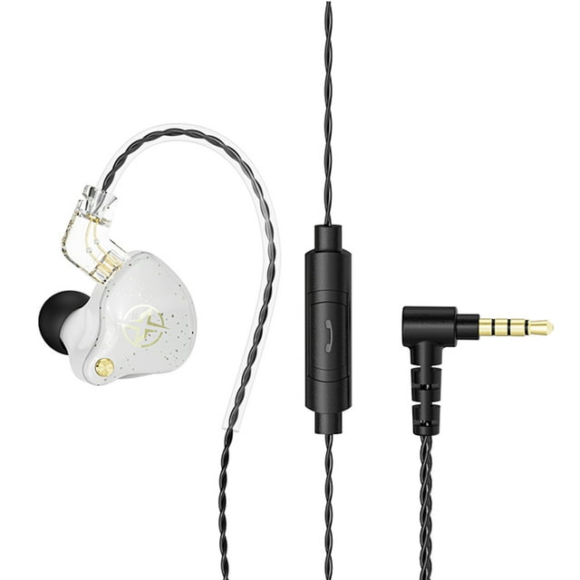 Auriculares X2pro con cable de alta fidelidad de 3,5 mm, auriculares internos, deportivos, con cancelación de ruido, para correr, para juegos, auriculares, blanco Vogacara EL004955-01B