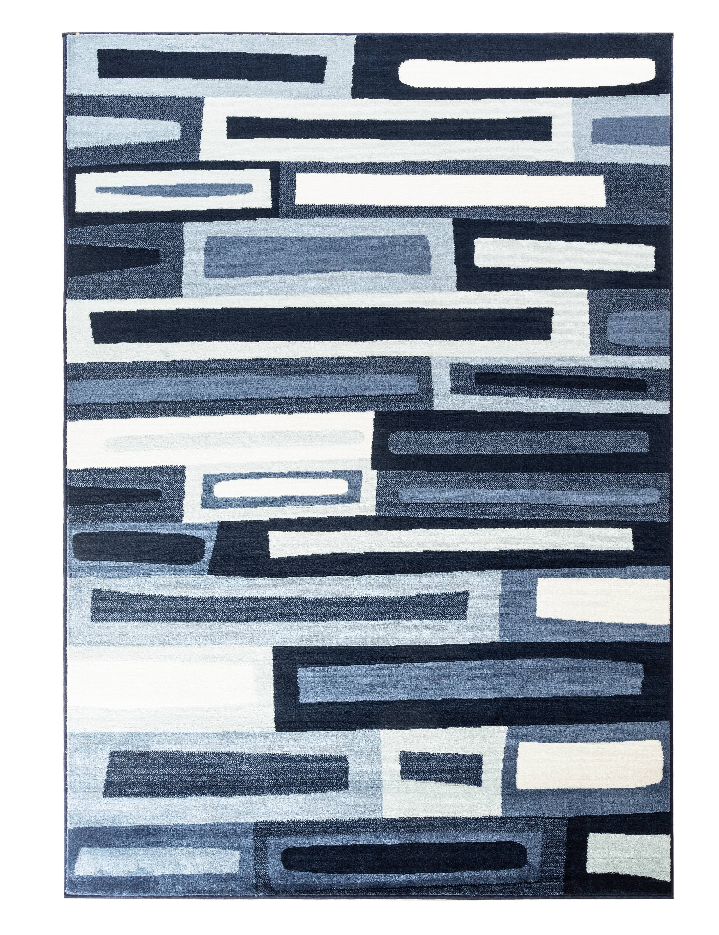 Romance Collection Rugs Navy Blue White, Navy Blue And White Area Rugs
