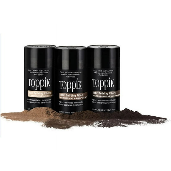 Toppik Hair Building Fibers - Light Brown, 27.5 g / 0.97 oz (Pack of 2)