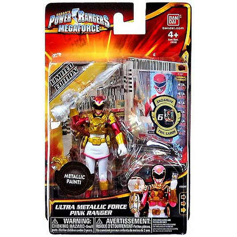 power rangers megaforce action figure ultra metallic force pink ranger, 4 inch - Walmart.com
