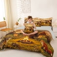 thumbnail image 4 of Catabedysis Happy Camping 7 Pieces Full Size Bedding Sets,Wildlife Print Full Size Bed in a Bag For Boys,Multicolor,Light Gray Reversible, 4 of 7