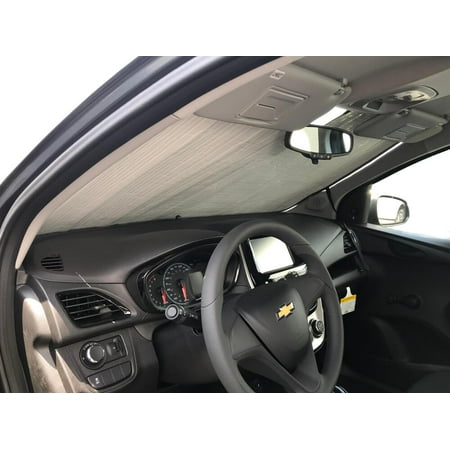 The Original Windshield Sun Shade, Custom-Fit for Chevrolet Spark Hatchback (5D) w/o Sensor 2016, 2017, 2018, 2019, Silver