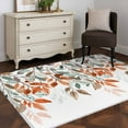 thumbnail image 3 of 3'x5' Area Rugs, Vintage Leaves Indoor Outdoor Area Rug for Living Room Bedroom, Summer Botanical Pastoral Watercolor Washable Bathroom Rugs Kitchen Floor Carpet Mats Home Decor Aesthetic, 3 of 8