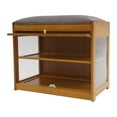 thumbnail image 5 of Entryway Brown Shoe Rack Bench with Cushion Shoe Rack Bench with Storage Space for Entrances, Hallways, Bedroom, 5 of 15