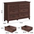 thumbnail image 3 of Commode à 6 Tiroirs pour Chambre, Commode en Bois, Commode Rustique Blanche pour Garde-Robe, Chambre de Bébé, 3 of 11