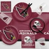 Arizona Cardinals Game Day Party Supplies Kit for 8 Guests