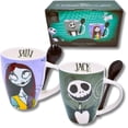 thumbnail image 3 of Juego 2 Tazas Jack & Sally de Porcelana Con Cuchara, 310 ml con Caja de Regalo Skellington, 3 of 6