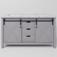 thumbnail image 5 of Marsyas 60 in W x 22 in D Dark Grey Double Bath Vanity and Carrara Marble Countertop, 5 of 10