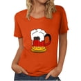thumbnail image 1 of Blouse pour Femmes Oktoberfest T-Shirt Col Rond Imprimé d'Été Manches Courtes Pull T-Shirt Tops Chemise, 1 of 4