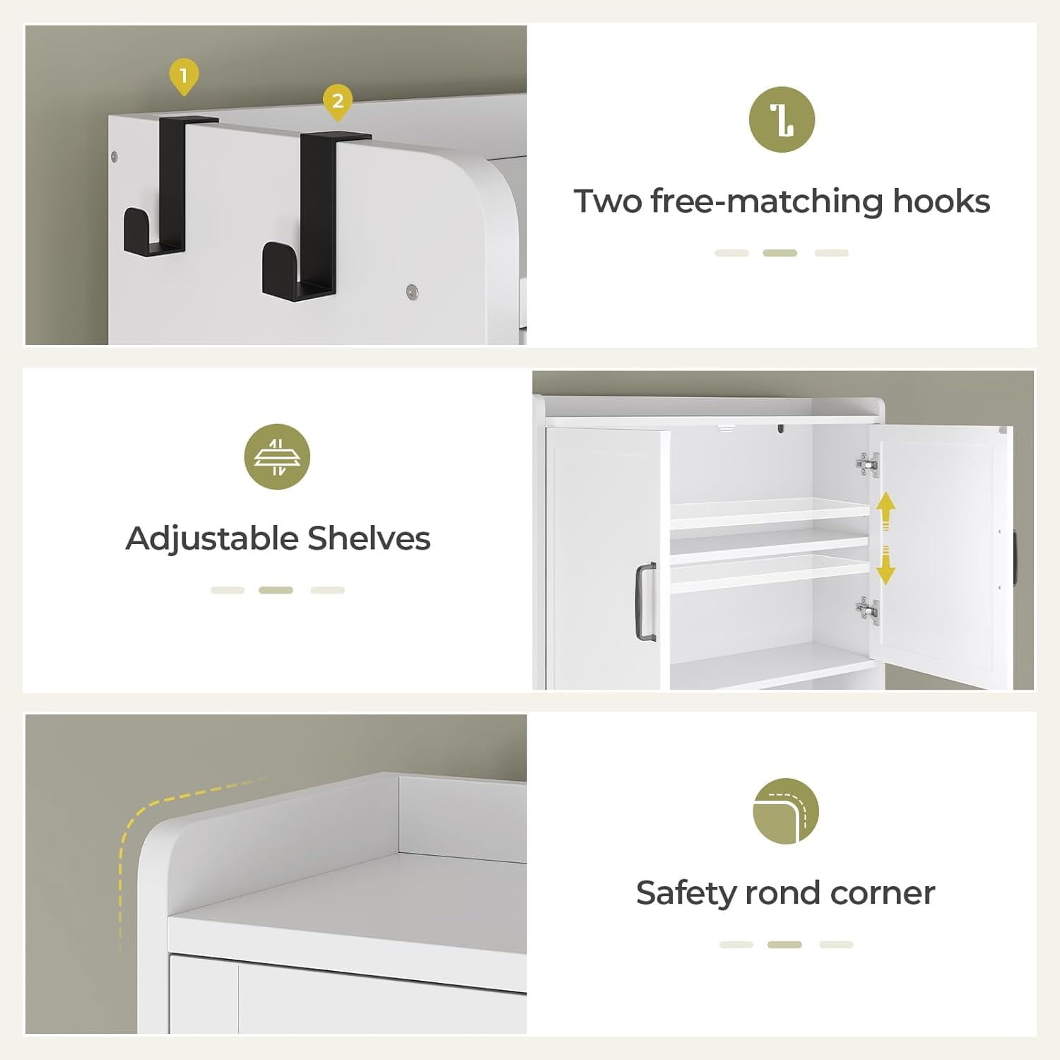Over The Toilet Storage Cabinet with Pulley Small Bathroom Storage Cabinet
