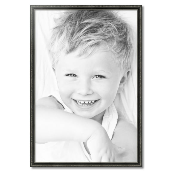 ArtToFrames 27" x 40" Antique Black Picture Frame, 27x40 inch Black Wood Poster Frame (WOM-5106)