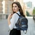 thumbnail image 6 of FORMRS Mini Backpack Purse for Women Quilted Travel Daypack Casual Shoulder Bag, Window Earth, 6 of 7
