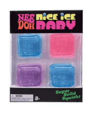 Nee Doh Fuzz Ball and Nice Ice 4 pack bundle, 1 of each