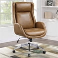 thumbnail image 4 of Scranton & Co Executive Office Chair in Nutmeg Faux Leather Tufted, 4 of 4