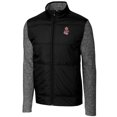 thumbnail image 2 of Men's Cutter & Buck Black Washington State Cougars Vault Big & Tall Stealth Hybrid Quilted Full-Zip Windbreaker Jacket, 2 of 3