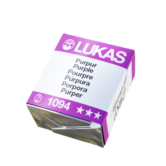 LUKAS 1862 Aquarell Artists' Watercolor Pans, Purple Half Pan - Vibrant Professional Grade Watercolor Paint - Easy-to-Wet, Intense Color, Long-lasting - Ideal for Professional Watercolorists