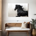 thumbnail image 3 of Elephant Stock Black Friesian Horse Wall Art - Horizontal Canvas Wall Art - Living Room Wall Decor - Animal Canvas - Gray And Black Decor - 45" x 30", 3 of 8