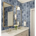 thumbnail image 3 of S4Sassy Peel & Stick Vinyl Wallpaper, Arabesque Pattern Wallpaper Contact Paper Waterproof - Blue, 25"x360" ,Textured Removable Wall Covering for Home Decor in Living Areas, Renter Spaces, Cabinets, 3 of 8
