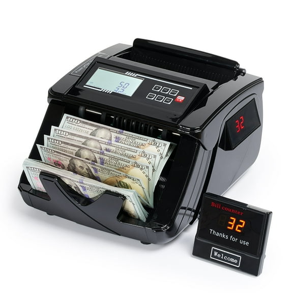 Naipo Money Counter Machine Professional Bill Counter Machine with Advanced UV/MG/IR/DD Detection – High-Speed 1000 Bills/Min, Supports USD & EUR, Count Tracking Only (No Total Value)