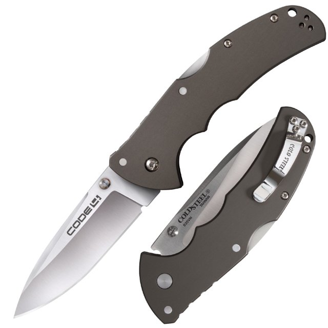 Cold Steel Knives Code 4 Lockback 58PS CPM S35VN Stainless Steel Spear Point Cuchillo