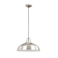 thumbnail image 2 of Hampton Bay AF-1032R 1-Light Brushed Nickel Warehouse Pendant, 2 of 3