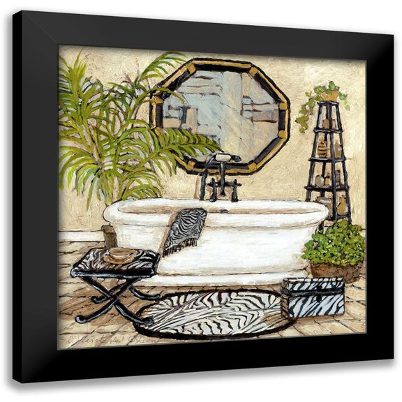 Olson, Charlene 12x12 Black Modern Framed Museum Art Print Titled - Touch of Exotic II