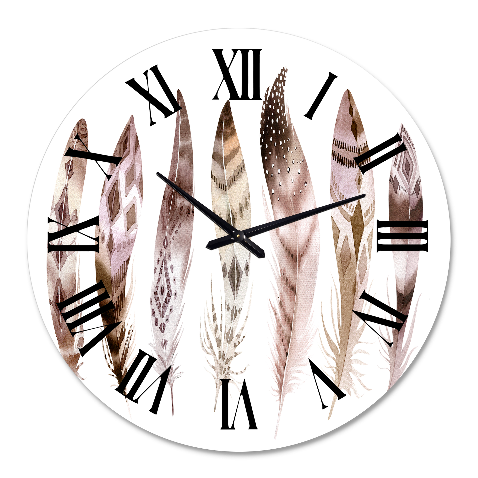 Designart 1 in Quartz Bohemian Wall Clock