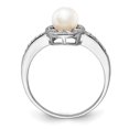 thumbnail image 6 of Auriga Fine Jewelry 925 Sterling Silver Diamond and Pearl Wedding Ring Size 6 for Women, 6 of 7