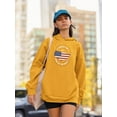 thumbnail image 2 of Land Of Free Home Of Brave Hoodie Women -Image by Shutterstock, Female 3X-Large, 2 of 4
