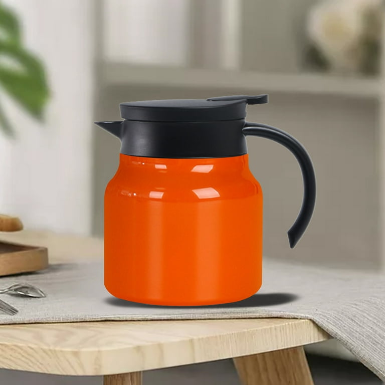 YasTant 34 Oz Thermal Coffee Carafe, Double Wall Stainless Steel Insulated  Vacuum Coffee Pot Teapot for Keeping Hot, 1 Liter Beverage Dispenser with  Removable Tea Filter – Orange 