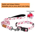 thumbnail image 5 of Dog Collar and Leash Set for Small Medium and Large Dogs,Nylon Adjustable Pet Collar with Leash for Outdoor Walking Running Training White,M, 5 of 7