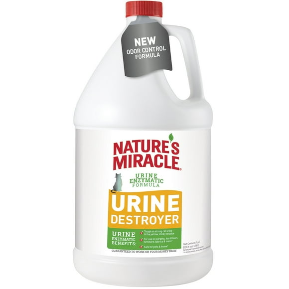 Limpiador enzimático Nature's Miracle Cat de Urine Destroyer, 3,78 litros