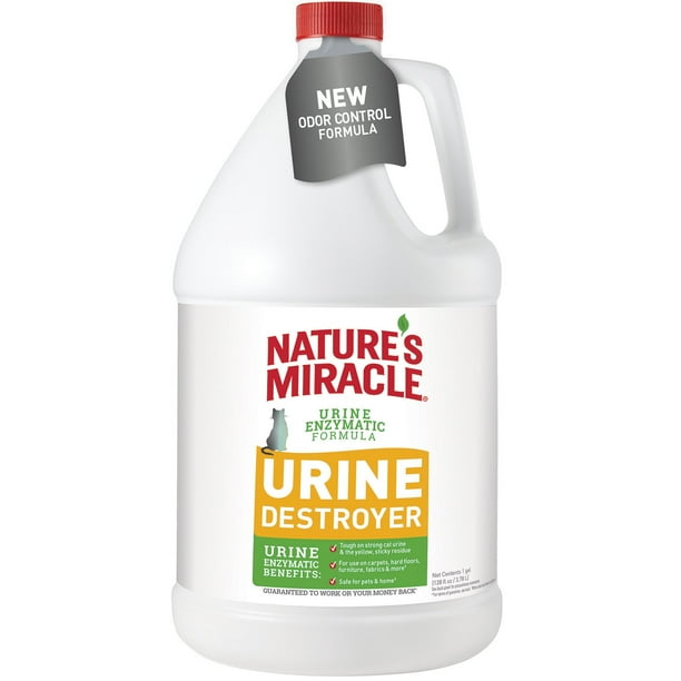 Limpiador enzimático Nature's Miracle Cat de Urine Destroyer, 3,78 litros