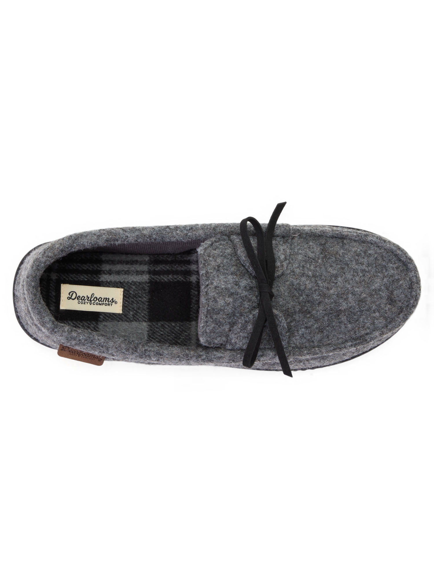 Dearfoams Cozy Comfort Men's Conrad Tie Moccasin Slippers