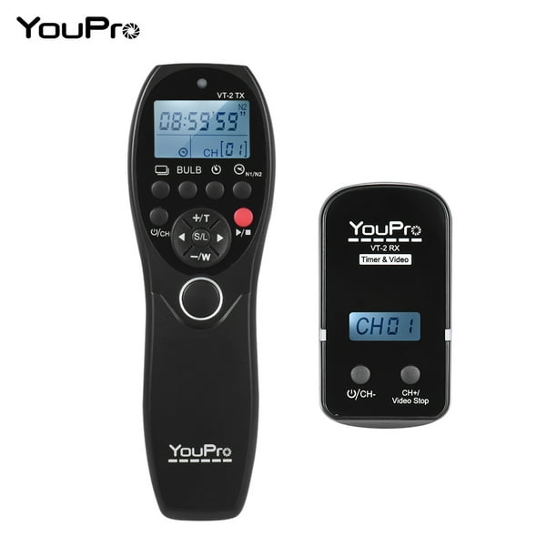 Youpro Vt 2 Wireless Remote Control Commander Lcd Timer Shutter Release Video Transmitter Receiver For Sony A7 A7r A7s A7 Ii A7s Ii A7r Ii A58 A6300 Rx100 Series Camera Camcorder Walmart Com