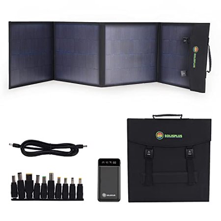 100 Watt Portable Solar Panel for Camping with Power Bank - Foldable ...