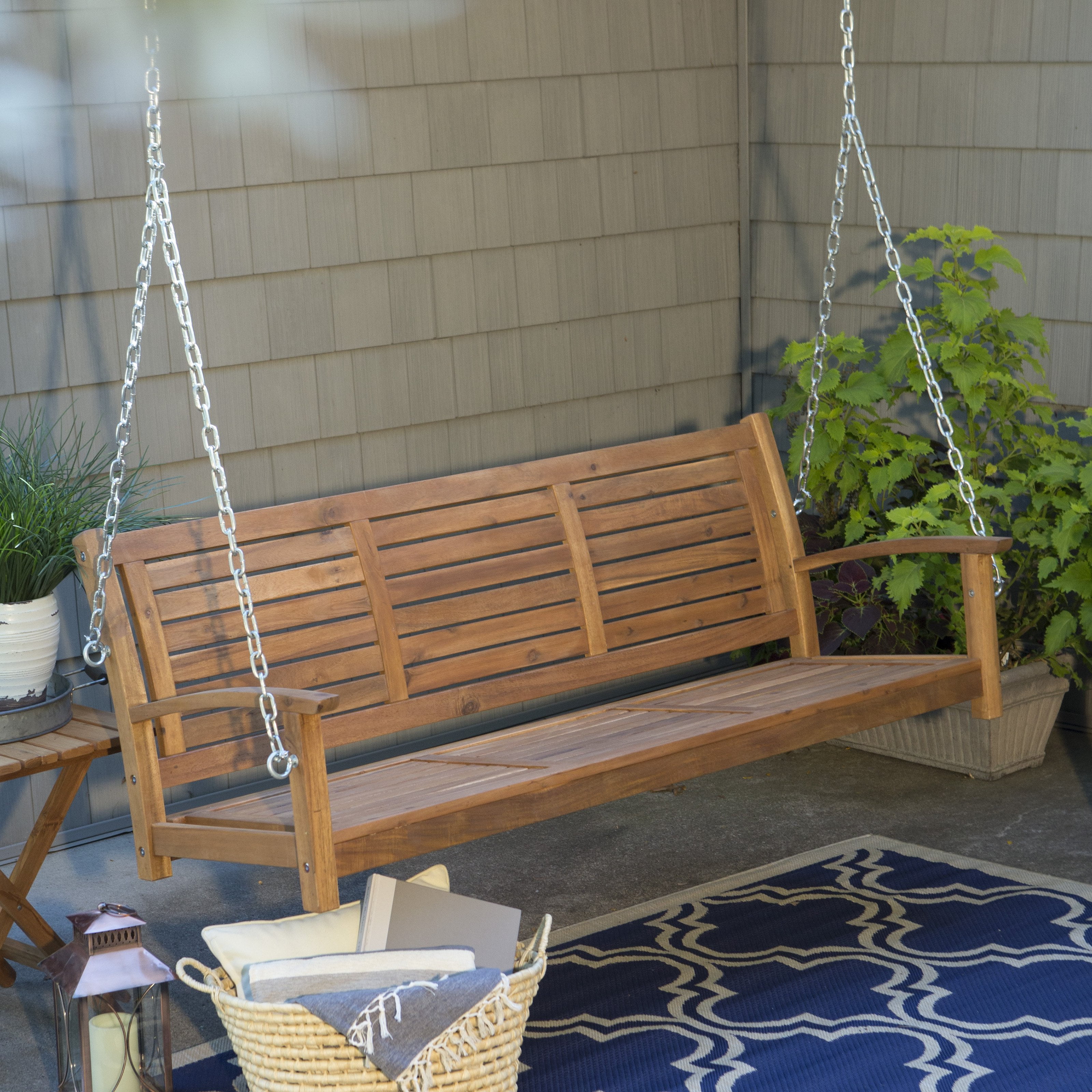 Coral Coast Norwood 5 ft. Outdoor Horizontal Slat Back Porch Swing by
