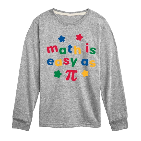 Instant Message - Math Easy As Pi Long Sleeve Graphic T-Shirt