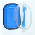thumbnail image 4 of Recipiente Para Picnic Plegable Alimentos Plegable De Silicona , Gran Capacidad, Puede Poner Más Comida O Refrige Azul Gloria Contenedor de comida, 4 of 9