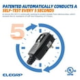 thumbnail image 3 of ELEGRP G1215PM2 G20PMSR Patented Auto-Monitoring GFCI Replacement Plug Assembly, Manual Reset 15 Amp Non-Grounded 2 Wires 2-Prongs for Power Tools, Lawn Equipment etc, UL Listed, 1 Pack, Black, 3 of 10