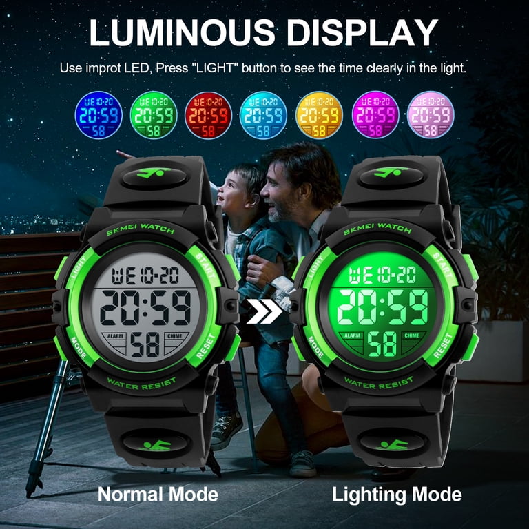SKMEI Kids Digital Sport Watch with LED Light photo 3