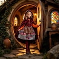 thumbnail image 3 of Faraee Girls Little Red Riding Hood Theme Dress Set Sleeveless Dress with Cloak Kids Festival Birthday Party Outfit Size 3-12 Years, 3 of 8
