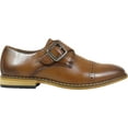 thumbnail image 2 of Boys' Stacy Adams Desmond Cap Toe Monk Strap Cognac Synthetic 12 M, 2 of 2