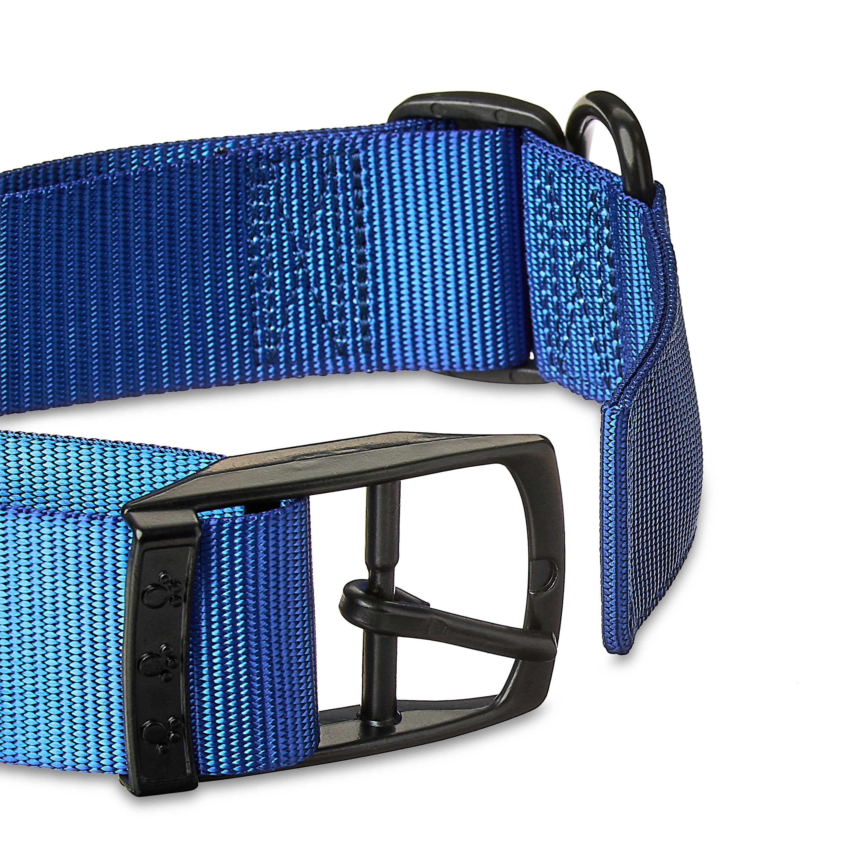 Vibrant Life Solid Polyester Adjustable Dog Collar, Blue, XL