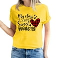 thumbnail image 2 of Pisexur T-shirt de la Saint-Valentin Haut T-shirt de la Saint-Valentin pour Femme Amour Imprimé T-shirt à Manches Courtes Haut à Manches Courtes Col Rond Haut/chemise, 2 of 5