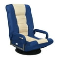 thumbnail image 1 of Costway Chaise de Jeu au Sol Pivotante à 360 Degrés avec Dossier Pliable et Ajustable Bleu, 1 of 10